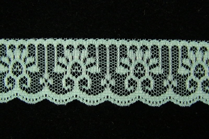 1.25 Inch Flat Lace, Mint Green (50 Yards) MADE IN USA