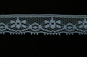 .75 inch Flat Lace, medium blue (100 yards) MADE IN USA