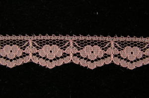 .75 Inch Flat Lace Trim, Mauve (100 yards) MADE IN USA