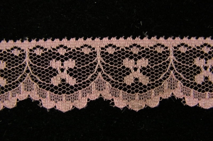 1 inch Flat Lace, mauve (50 yards) MADE IN USA