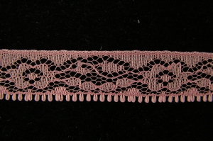 .75 inch Flat Lace, mauve (100 yards) 355 mauve MADE IN USA