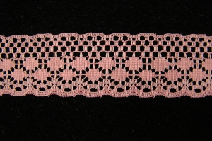 1.125 inch Flat Lace, Mauve (50 yards) MADE IN USA
