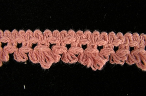 .75 inch Flat Lace, mauve (50 yards) MADE IN USA