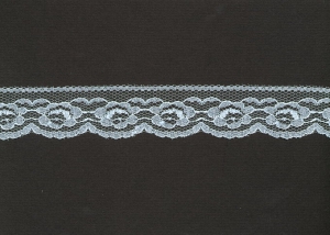 1.25 inch Flat Lace, light blue (50 yards) 2611 lt. blue MADE IN USA