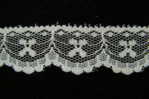 1 inch Flat Lace, light blue (50 yards) MADE IN USA