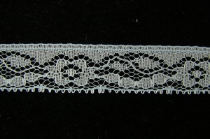 .75 inch Flat Lace, light blue (100 yards) 355 lt.blue MADE IN USA