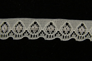 .625 inch Flat Lace, light blue (100 yards) MADE IN USA