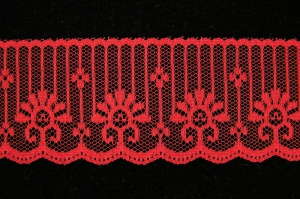 1.875 Inch Flat Lace, Red (350 YARDS FULLS SPOOL) MADE IN USA