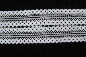 1.875 Inch Flat Lace, Light Blue (50 yards) MADE IN USA