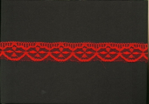 1 inch Flat Lace, red (50 yards) MADE IN USA