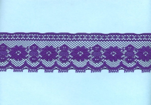 2 Inch Flat Lace, Purple (50 Yards) MADE IN USA
