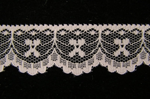 1 inch Flat Lace, pink (50 yards) MADE IN USA