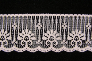 1.875 inch Flat Lace, pink (50 yards) MADE IN USA