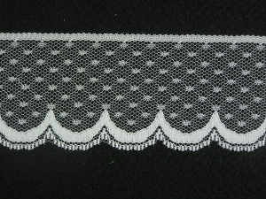 2.25 Inch Flat Lace, White (552 YARDS - FULL SPOOL) MADE IN USA