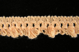 .75 inch Flat Lace, peach (50 yards) MADE IN USA