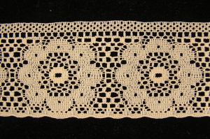 2 Inch Flat Lace, Peach (50 Yards) 397 Peach MADE IN USA
