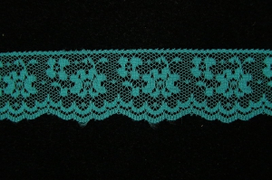 1.375 inch Flat Lace, teal (50 yards) 2585 teal MADE IN USA