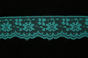 1.375 inch Flat Lace, teal (50 yards) 2585 teal MADE IN USA