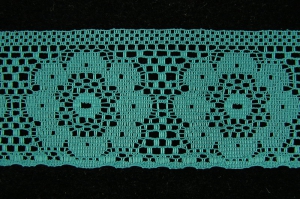 2 Inch Flat Lace, Teal (50 Yards) 397 Teal MADE IN USA