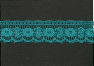 2 inch Flat Lace, teal (50 yards) MADE IN USA