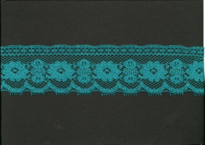 2 Inch Flat Lace, Teal (50 Yards) MADE IN USA