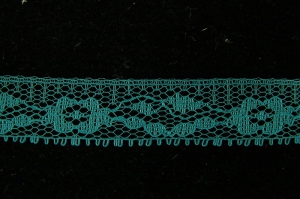 .75 inch Flat Lace, teal (100 yards) 355 teal MADE IN USA