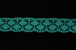 .75 inch Flat Lace, teal (100 yards) MADE IN USA