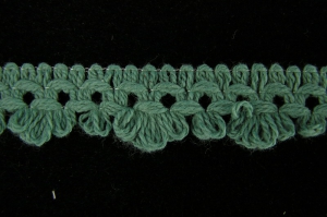 .75 inch Flat Lace, teal (50 yards) MADE IN USA