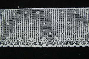 3.75 Inch Flat Lace, Wedgwood Blue (25 Yards) MADE IN USA
