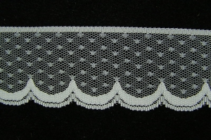 2 Inch Flat Lace, Wedgwood Blue (50 Yards) 591 W. Blue MADE IN USA