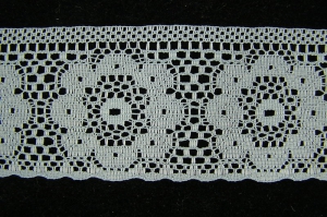 2 Inch Flat Lace, Wedgwood Blue (50 yards) 397 W. Blue MADE IN USA