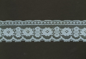 2 Inch Flat Lace, Wedgwood Blue (50 Yards) MADE IN USA