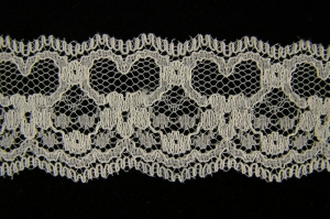 1.375 Inch Flat Lace, White (50 Yards) 45 White MADE IN USA