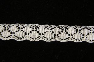 .75 inch Flat Lace, white (100 yards) MADE IN USA