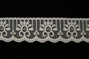 1.25 Inch Flat Lace, White (50 Yards) MADE IN USA