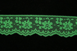 1.375 inch Flat Lace, kelly green (50 yards) 2585 kelly MADE IN USA