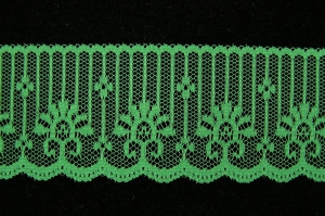 1.875 Inch Flat Lace, Emerald Green (50 yards) MADE IN USA