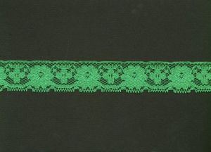 1.125 inch Flat Lace, kelly Green (50 yards) MADE IN USA
