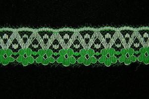 1.125 inch Flat Lace, kelly green (50 yards) MADE IN USA