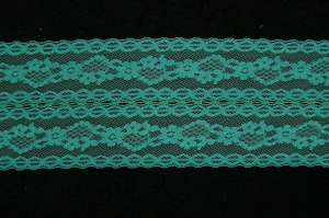 3.25 inch Flat Lace, jade green (50 yards) MADE IN USA