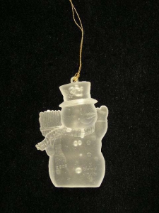Acrylic Snowman Ornament, 3 inch (lot of 24)