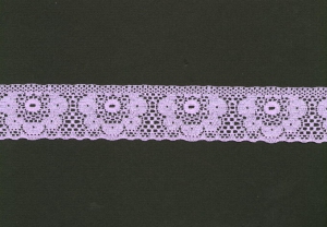 1.375 inch Flat Lace, lavender (50 yards) MADE IN USA