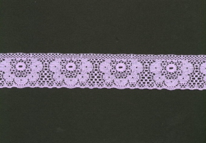 1.375 Inch Flat Lace, Lavender (50 Yards) MADE IN USA