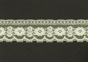 2 Inch Flat Lace, Yellow (50 yards) MADE IN USA.
