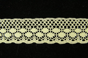 1.125 inch Flat Lace, yellow (50 yards) MADE IN USA