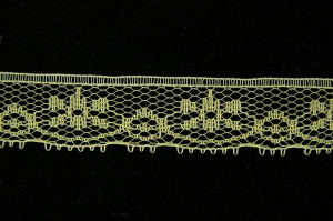 .75 inch Flat Lace, yellow (100 yards) MADE IN USA