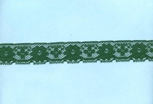 1.125 inch Flat Lace, hunter green (50 yards) MADE IN USA