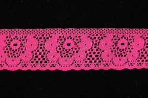 1.375 Inch Flat Lace, Fuchsia (50 Yards) MADE IN USA
