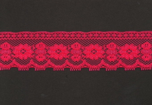 2 Inch Flat Lace, Fuchsia (50 Yards) MADE IN USA