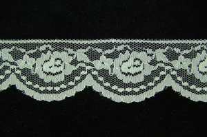 2.125 inch Flat Lace, celadon (50 yards) MADE IN USA